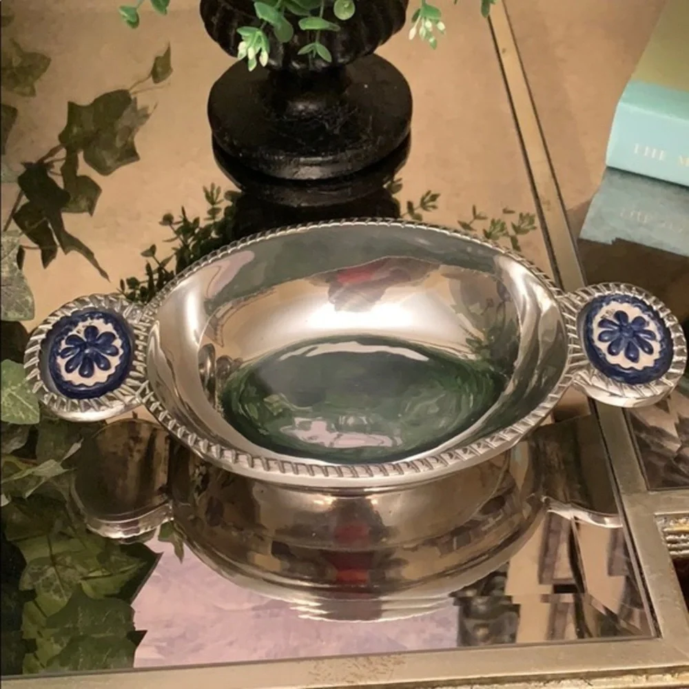 Mexican pewter serving dish